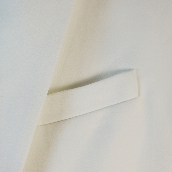 Tahari Long Notched Lapel Sleeveless Blazer Jacket Vest, XL, White - Picture 6 of 13